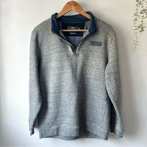 Vineyard Vines Gray Quarter Zip Up Sweater